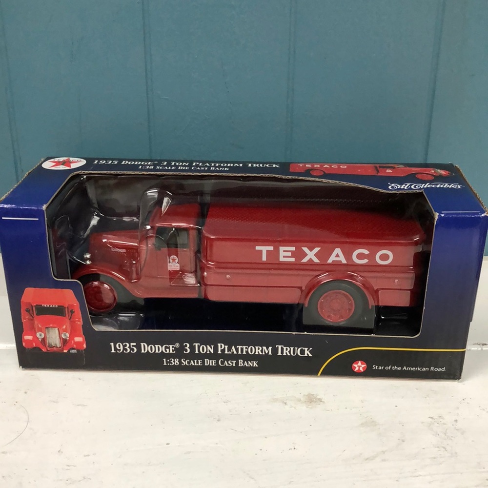 ERTL 1935 Texaco Dodge 3 Ton Platform Truck 1:38 Die Cast‎ Metal Bank NIB